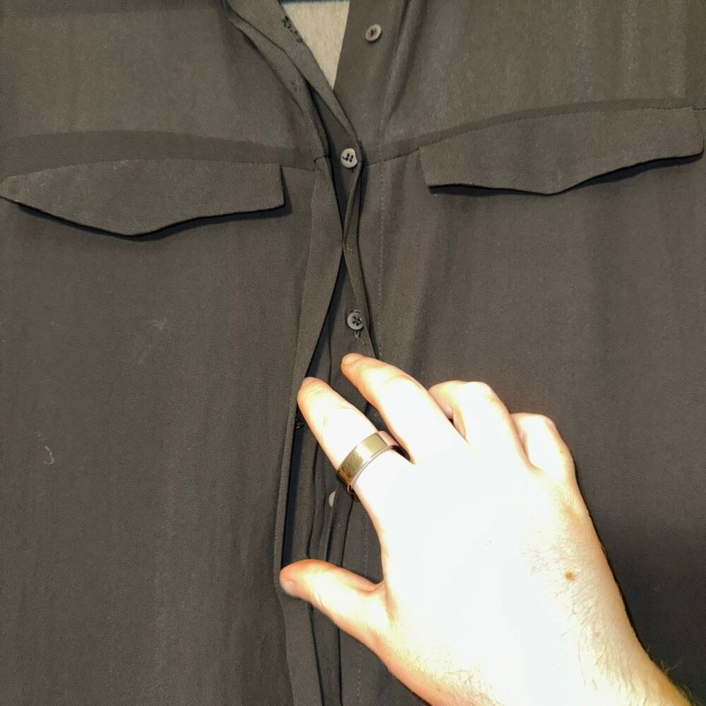 Zara Basic Women’s Medium Button Down Collared Ch… - image 4